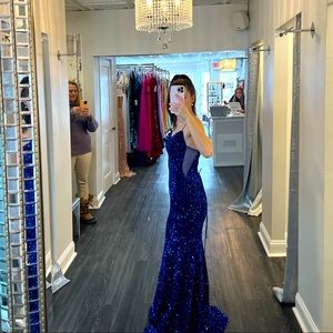 Cinderella Divine CH151 blue sequin dress